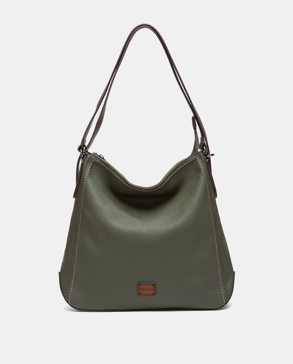 abbacino-bolso-multifuncional-reciclado-verde-convertible-a-mochila image 1