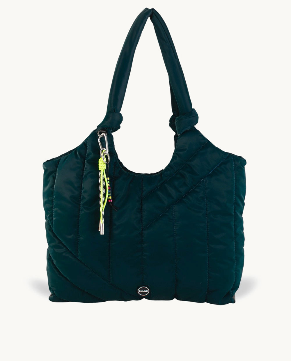 kbas-tote-de-nylon-teal-39x16x32-cm-asa-de-hombro-y-cremallera image 5