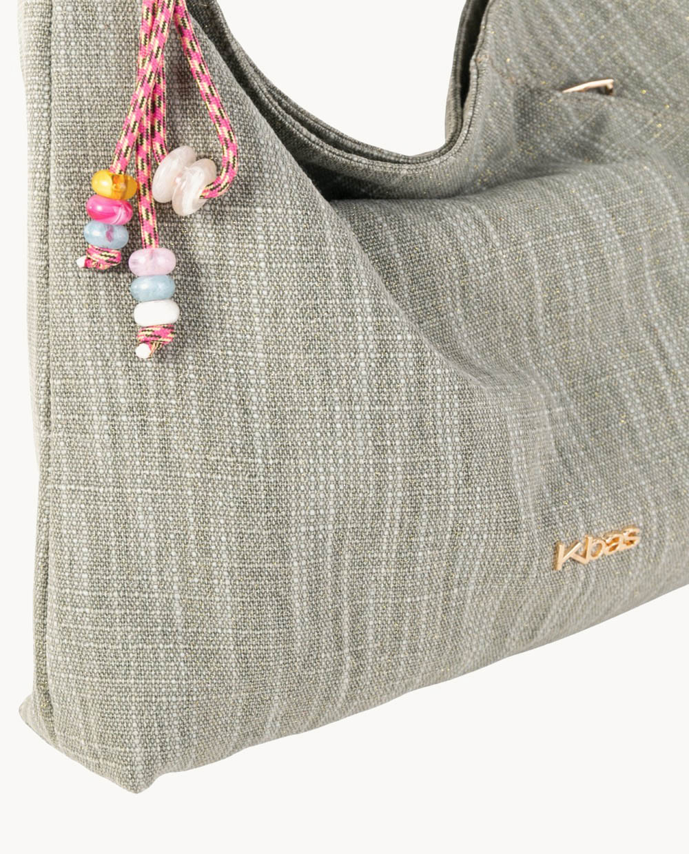 bolso-hobo-canvas-kbas-cremallera-color-kaki-50-de-descuento image 3