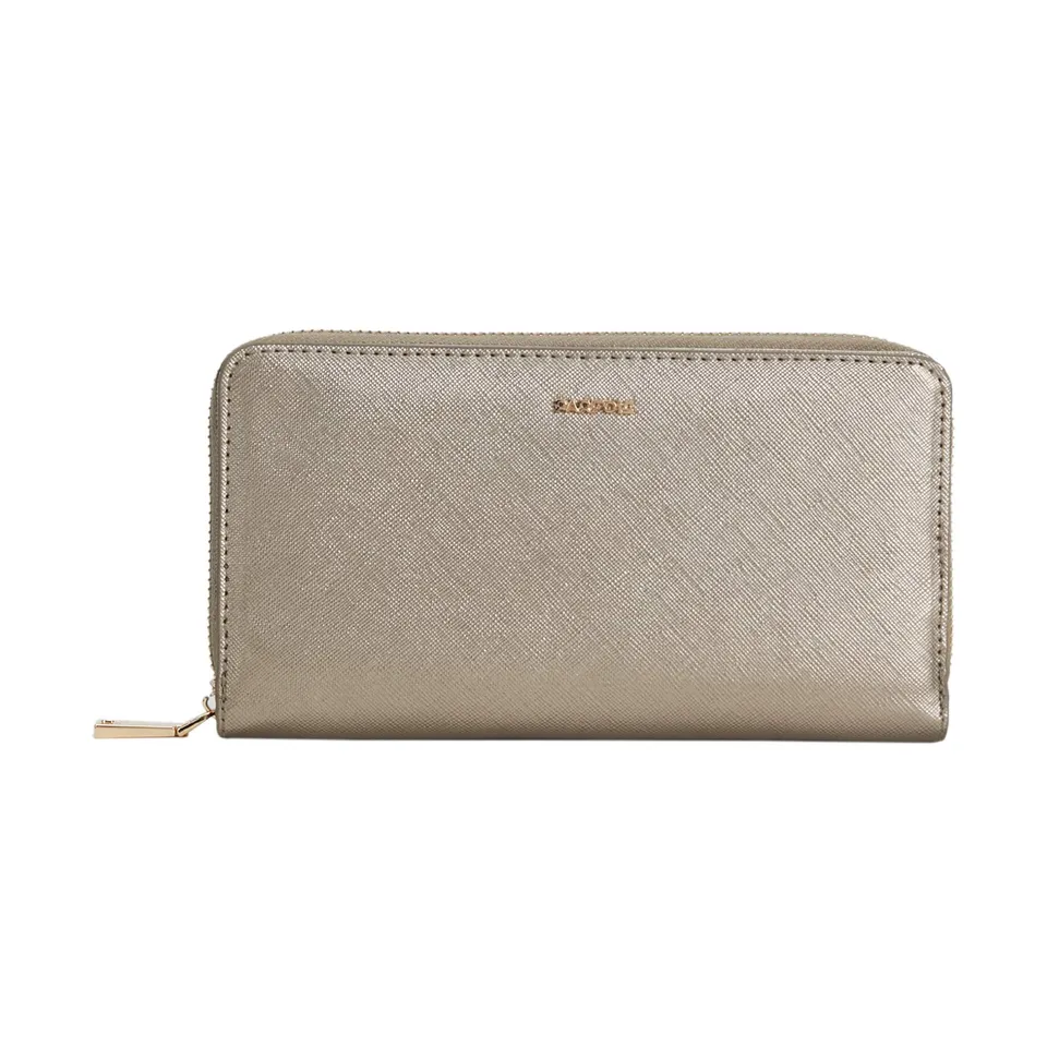 parfois-cartera-alargada-lisa-mujer-talla-l-plateado image 1