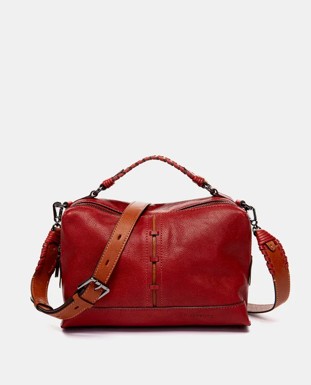 abbacino-bandolera-piel-premium-roja-cl-sica-lua image 1