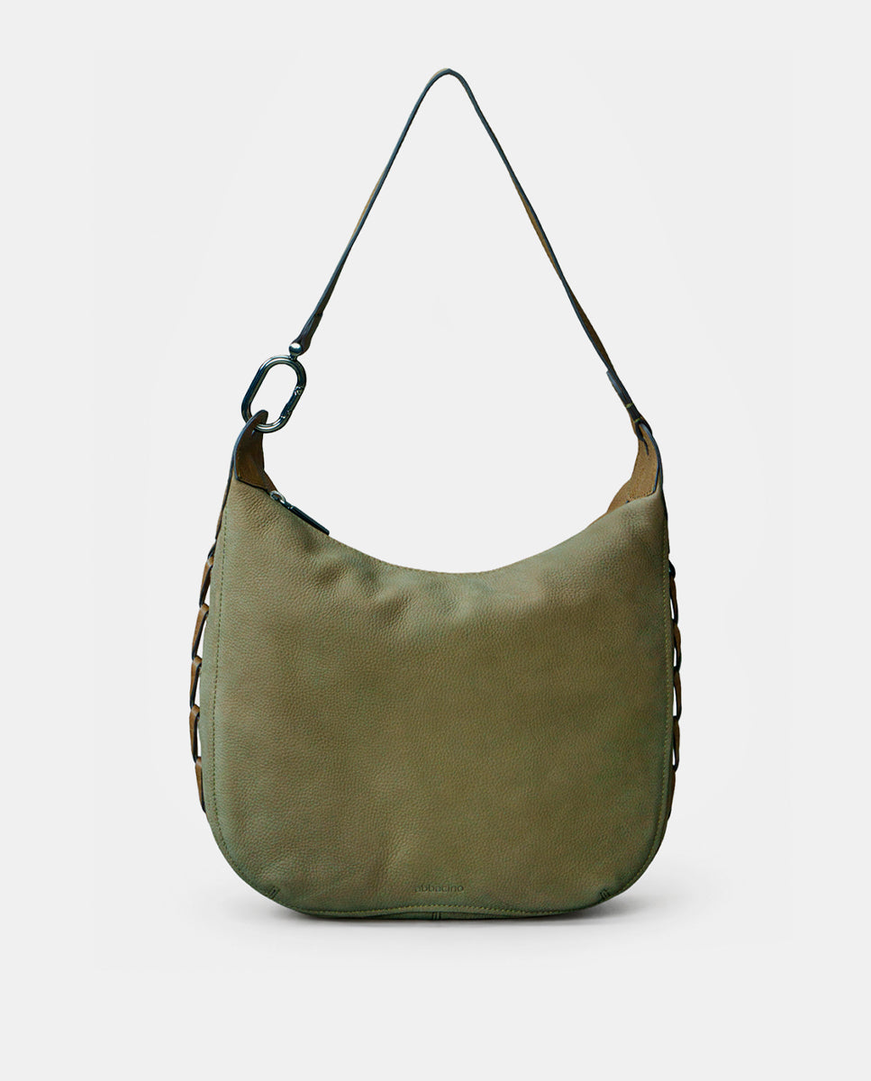 abbacino-bolso-hombro-nobuck-verde-trenzado image 1