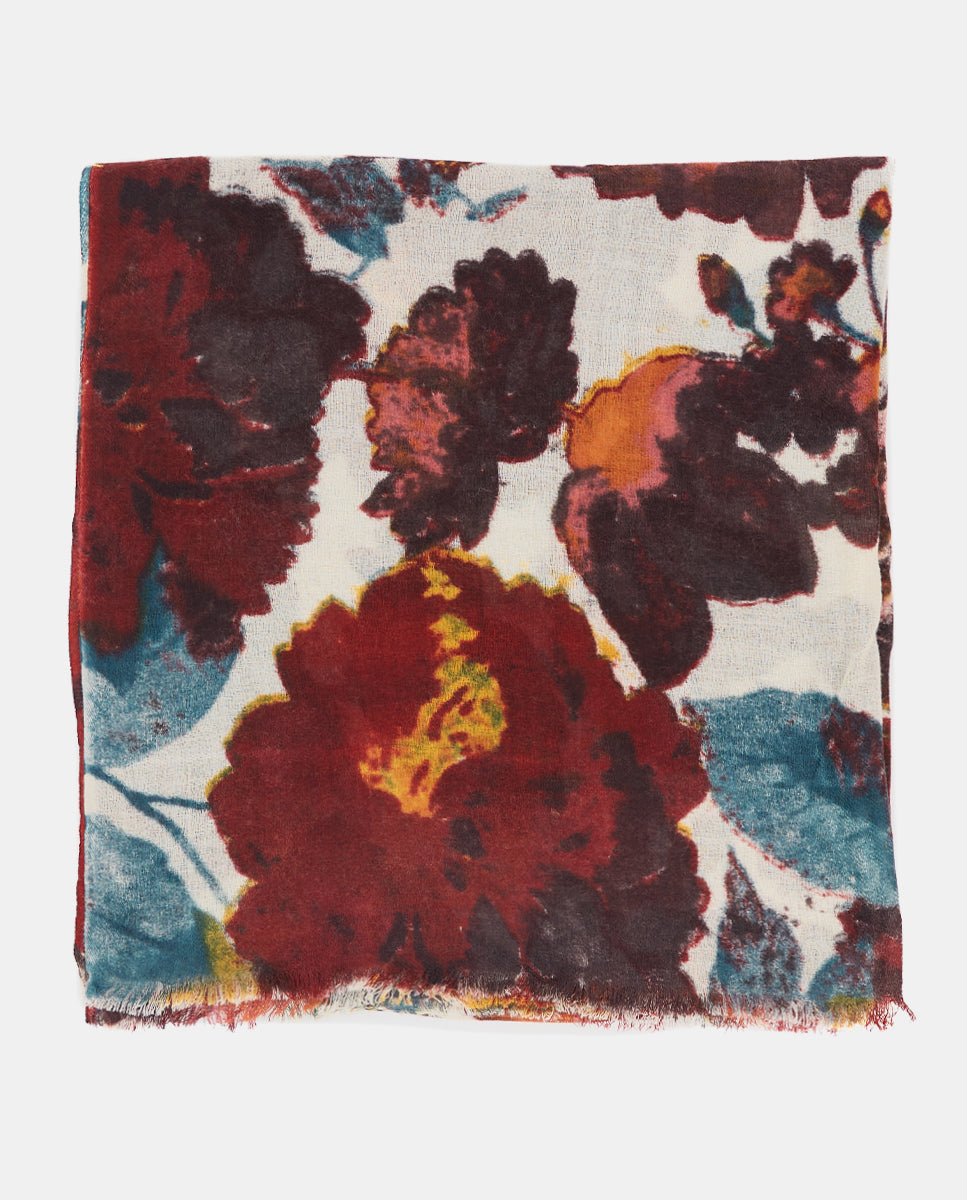 abbacino-pa-uelo-de-viscosa-estampado-floral-burdeos image 1