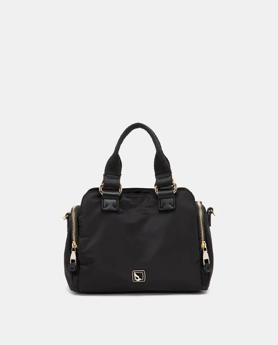 abbacino-bolso-de-mano-negro-en-materiales-reciclados image 1