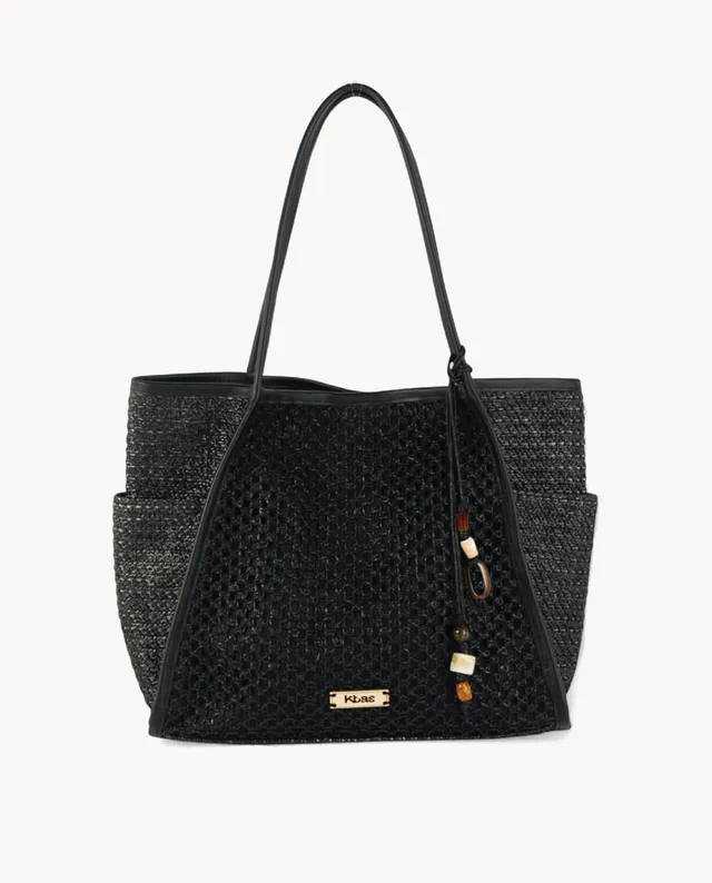 kbas-tote-de-fibra-natural-y-pp-con-cierre-magn-tico-negro image 1