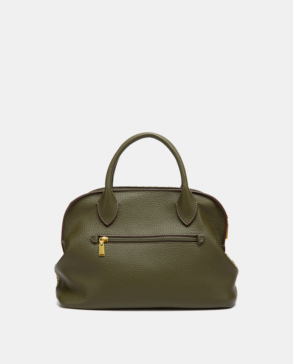abbacino-bolso-de-mano-verde-trenzado-de-antelina-con-bandolera image 3