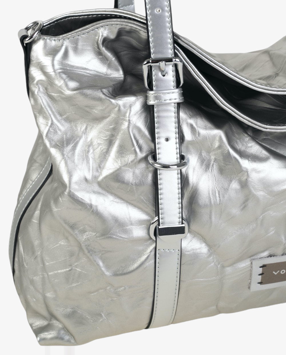 kbas-urban-atria-tote-p-u-piel-plata-bolso-de-hombro-bowling-grande image 3