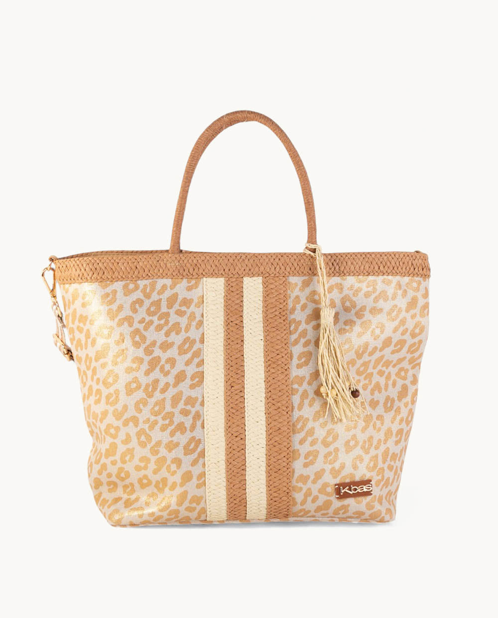 bolso-tote-kbas-de-fibra-natural-y-canvas-con-cremallera-color-cobre-42-x-17-x-3 image 1