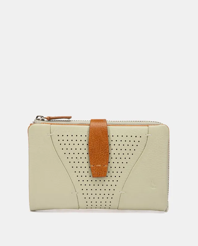 abbacino-cartera-mediana-de-piel-verde-troquelada image 1