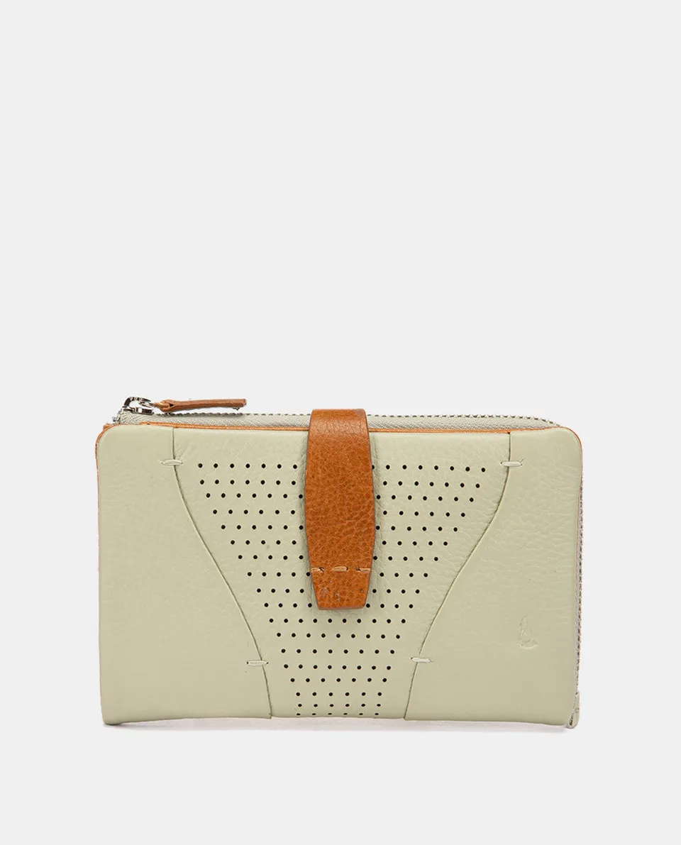 abbacino-cartera-mediana-de-piel-verde-troquelada image 1