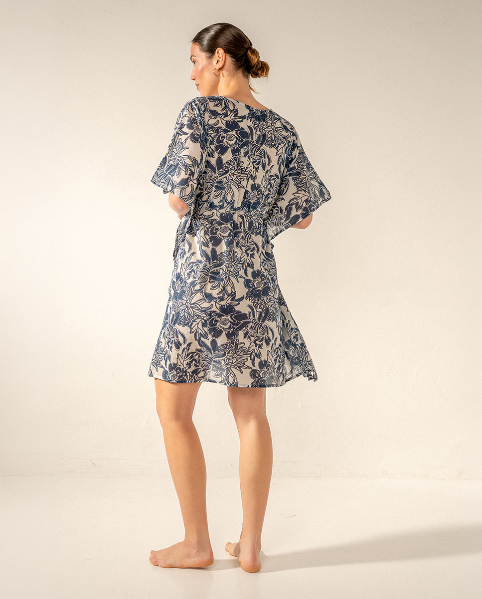 abbacino-caft-n-de-algod-n-floral-azul-talla-nica image 2