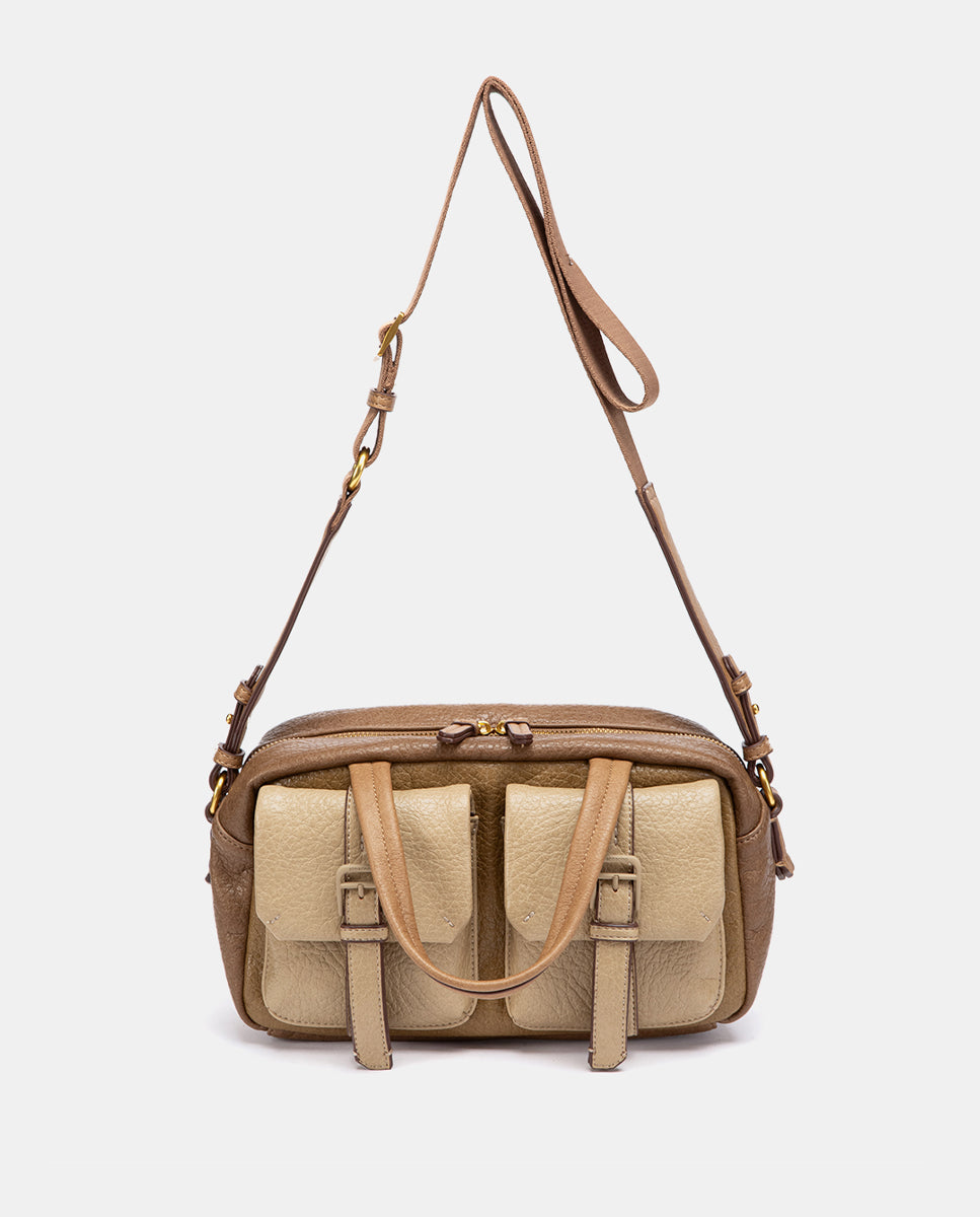 abbacino-bandolera-combinada-en-taupe-de-materiales-reciclados image 4
