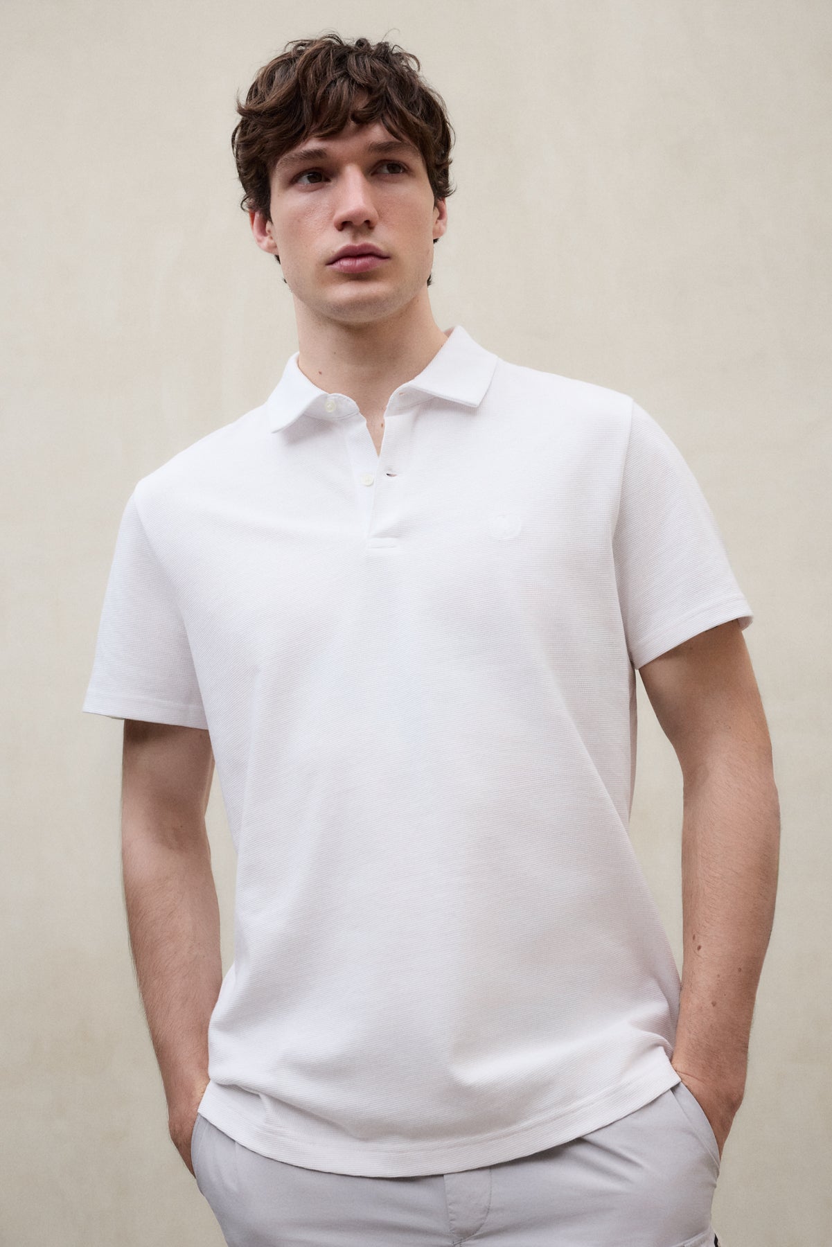 polo-ecoalf-simon-blanco-para-hombre-fit-regular-algod-n-reciclado image 3