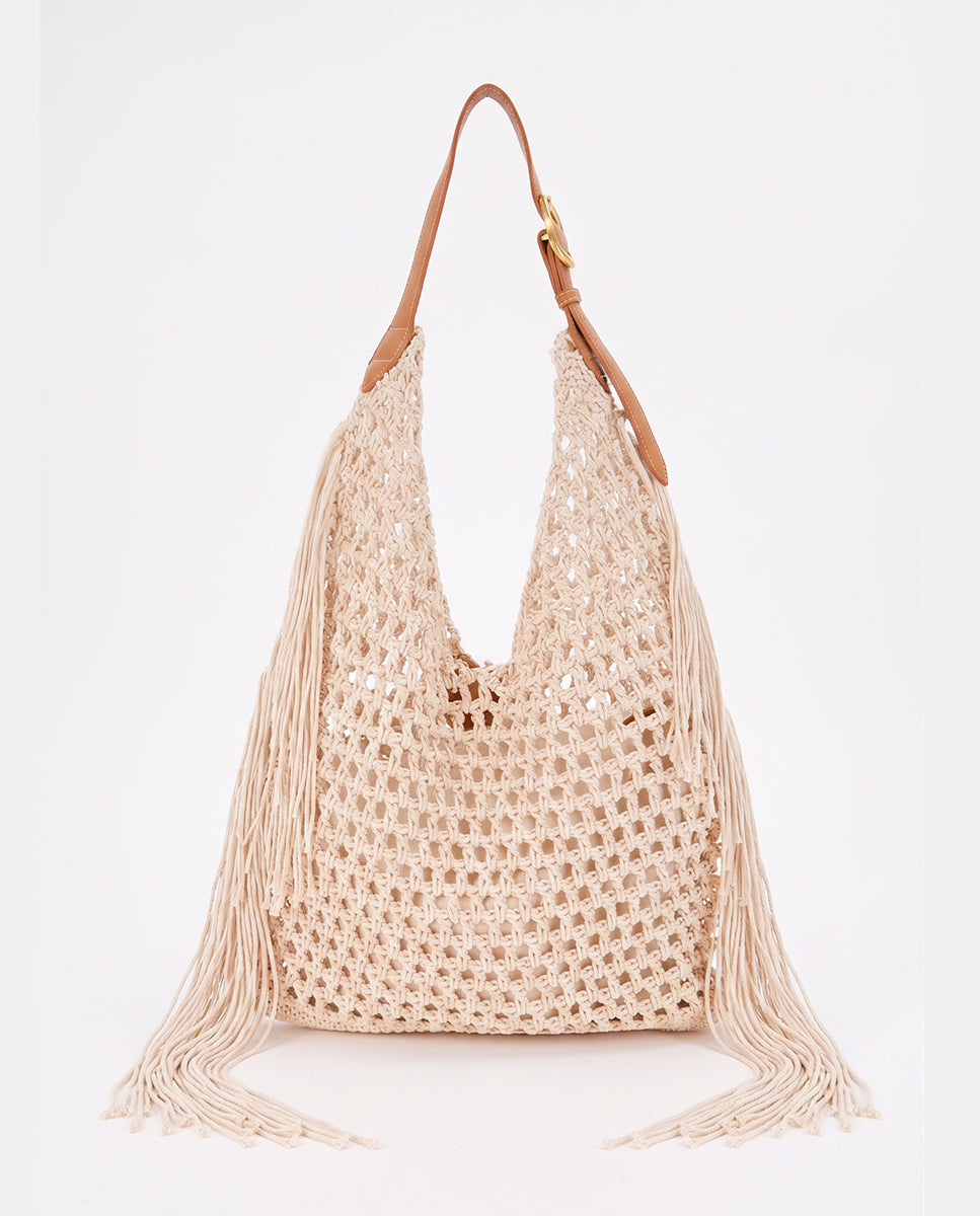 abbacino-bolso-de-hombro-macram-beige-con-flecos-boho image 3