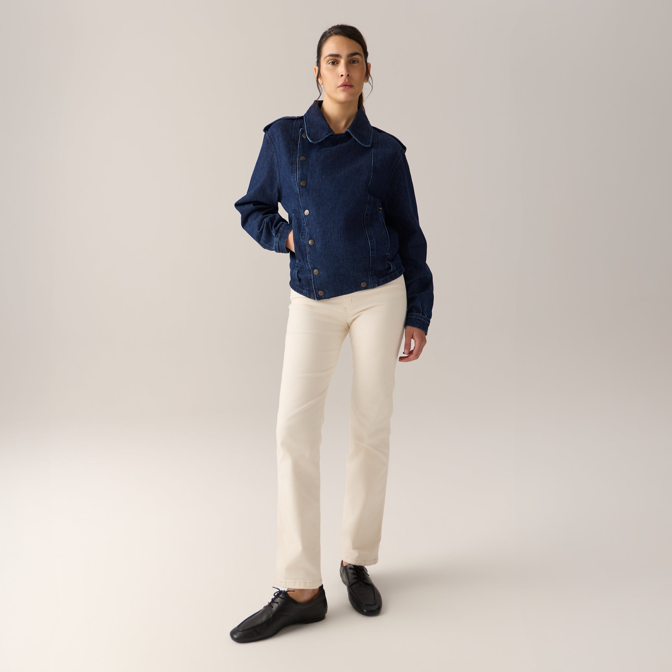 lois-beryl-chaqueta-de-mujer-100-algod-n-stone-dark image 3