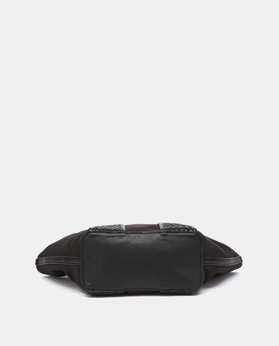 abbacino-bolso-shopper-capazo-negro-de-materiales-reciclados image 4