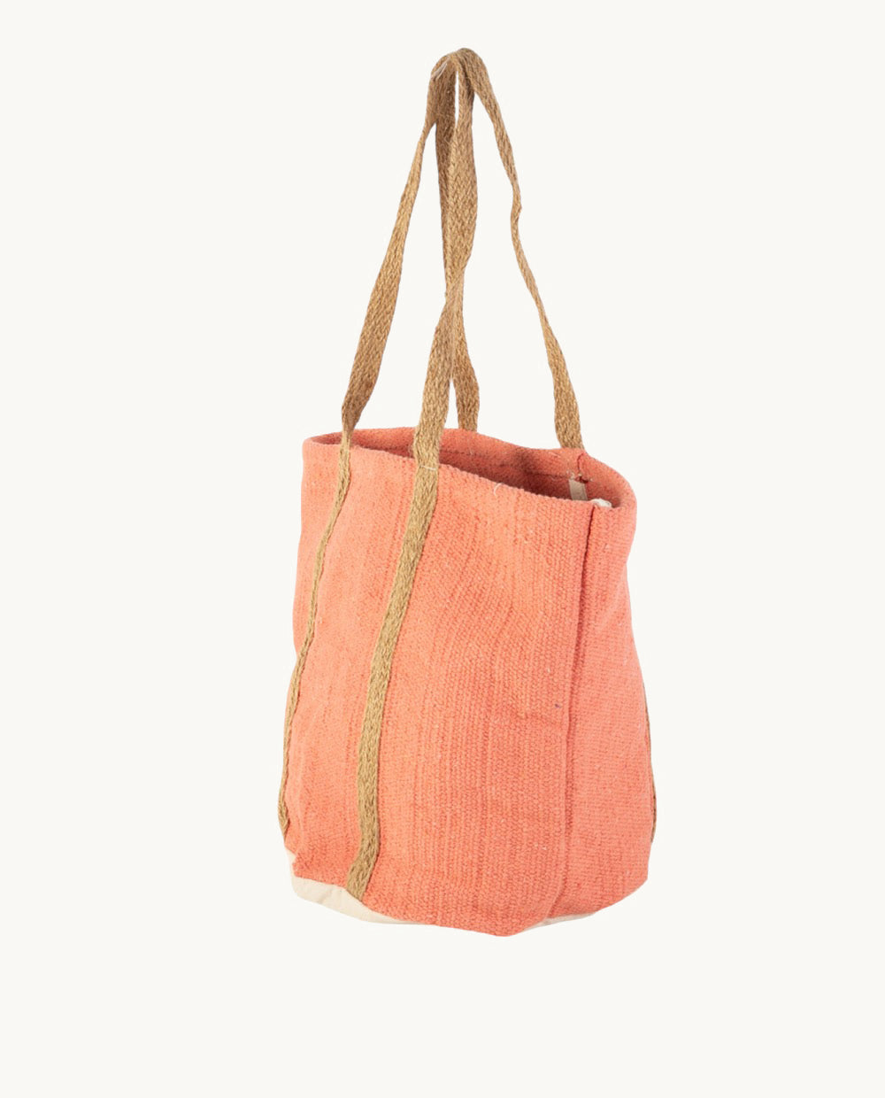 tote-de-algod-n-y-yute-kbas-color-coral-amplio-y-natural image 2