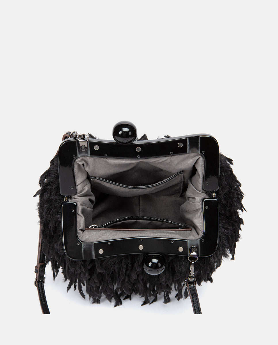 bolso-de-fiesta-abbacino-negro-con-efecto-plumas-asa-bandolera-ajustable image 7