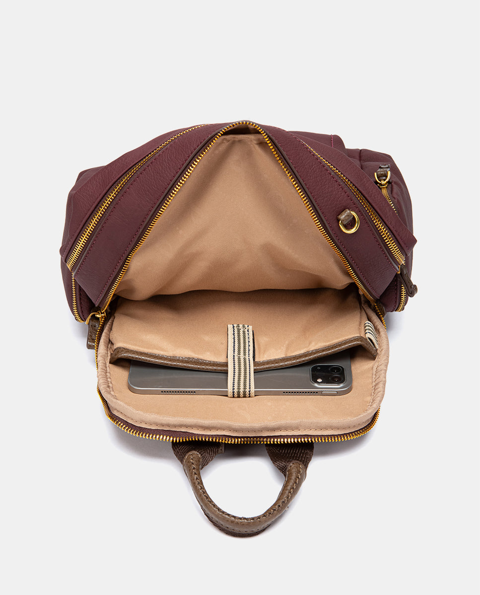 mochila-de-mujer-abbacino-de-materiales-reciclados-burdeos-con-bolsillo-antirrob image 6