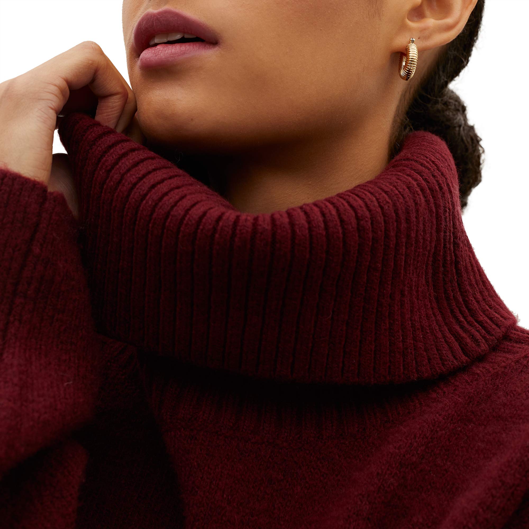 parfois-jersey-grape-punto-burdeos-mujer-talla-nica image 3