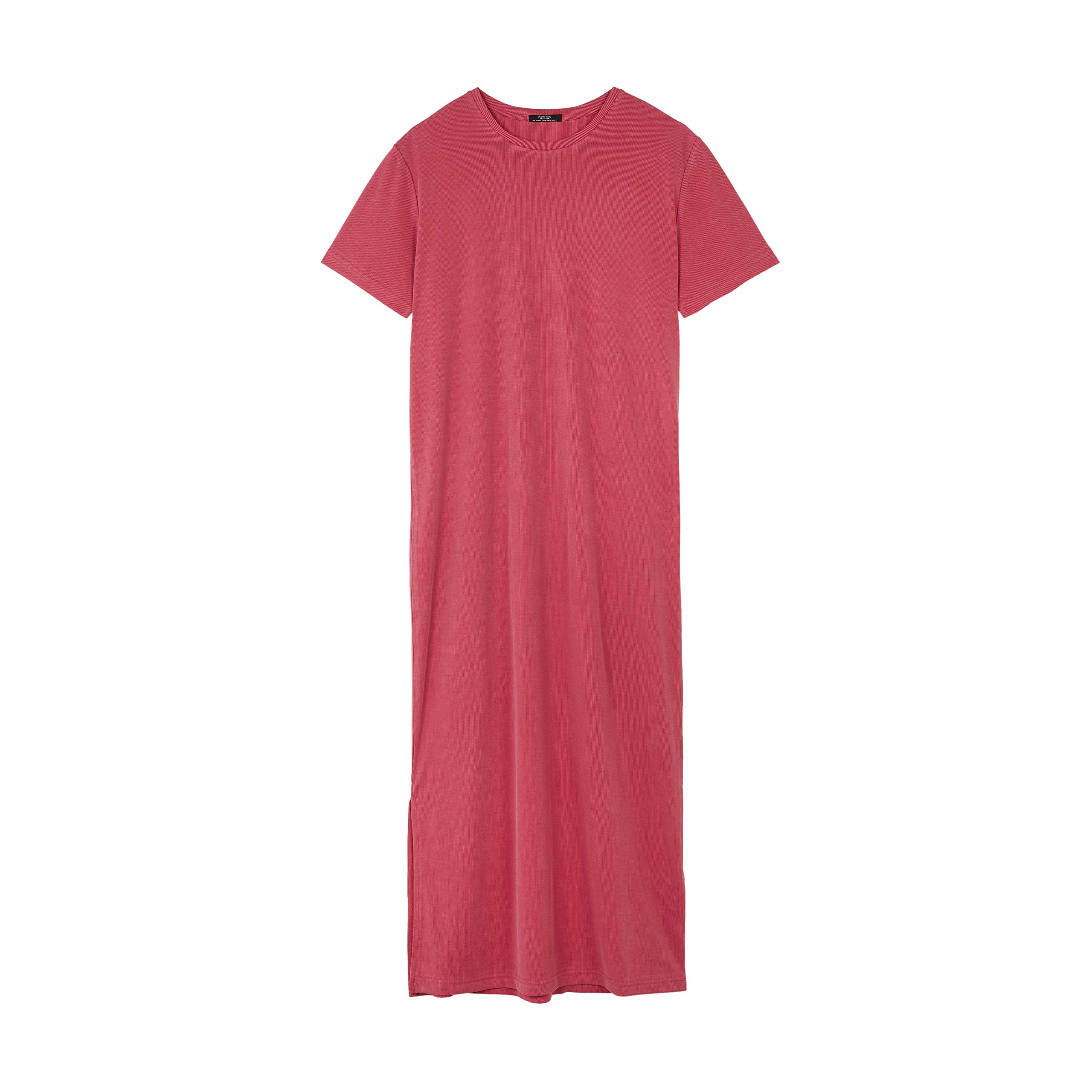 parfois-vestido-largo-manga-corta-cuello-redondo-mujeres image 1