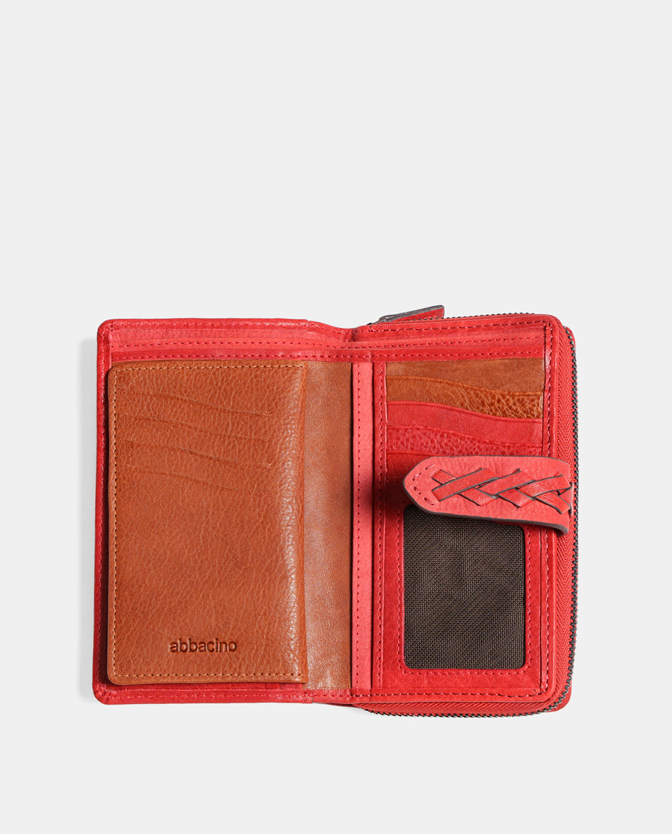 cartera-mediana-abbacino-mujer-piel-burdeos image 2
