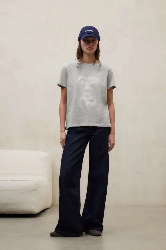 camiseta-ronda-gris-de-mujer-ecoalf image 1