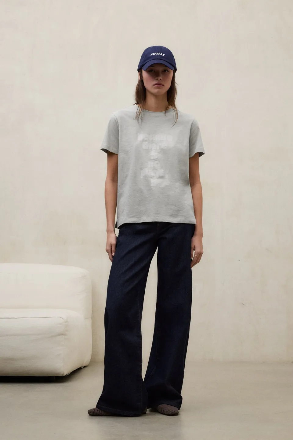 camiseta-ronda-gris-de-mujer-ecoalf image 1