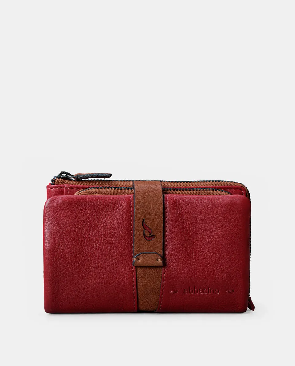 abbacino-cartera-mediana-de-mujer-en-piel-roja-3 image 1
