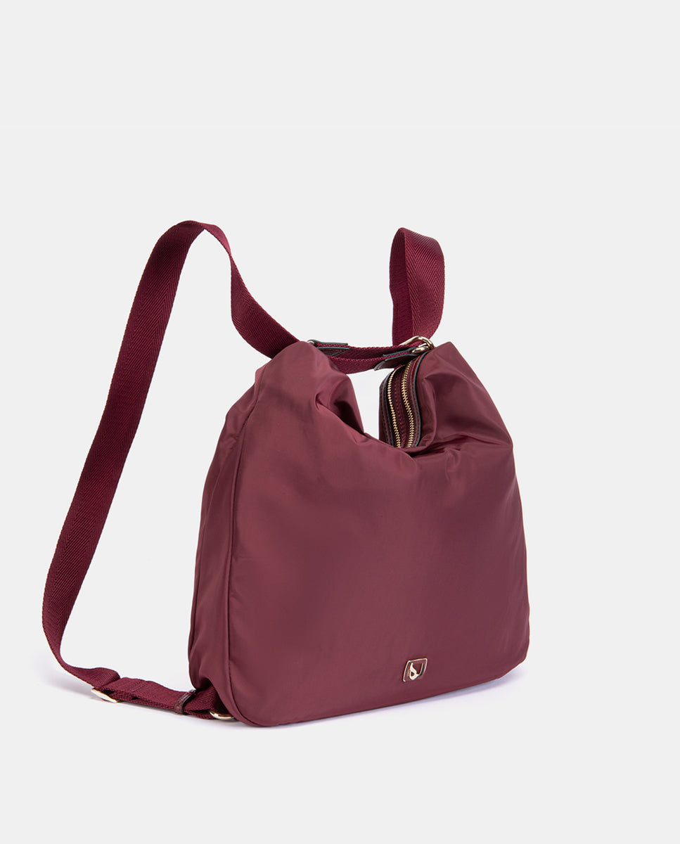 abbacino-bolso-multifuncional-reciclado-burdeos-mochila image 4
