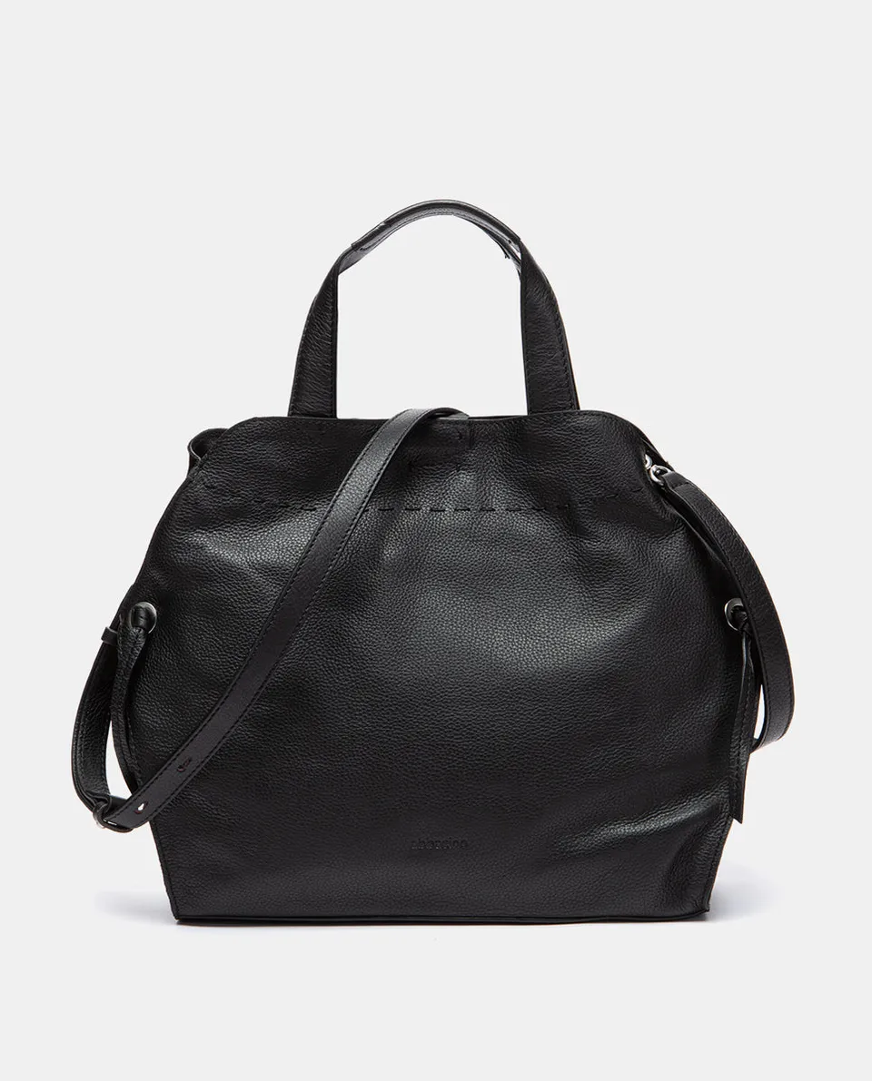 abbacino-bolso-de-mano-en-piel-negra-oficina image 1