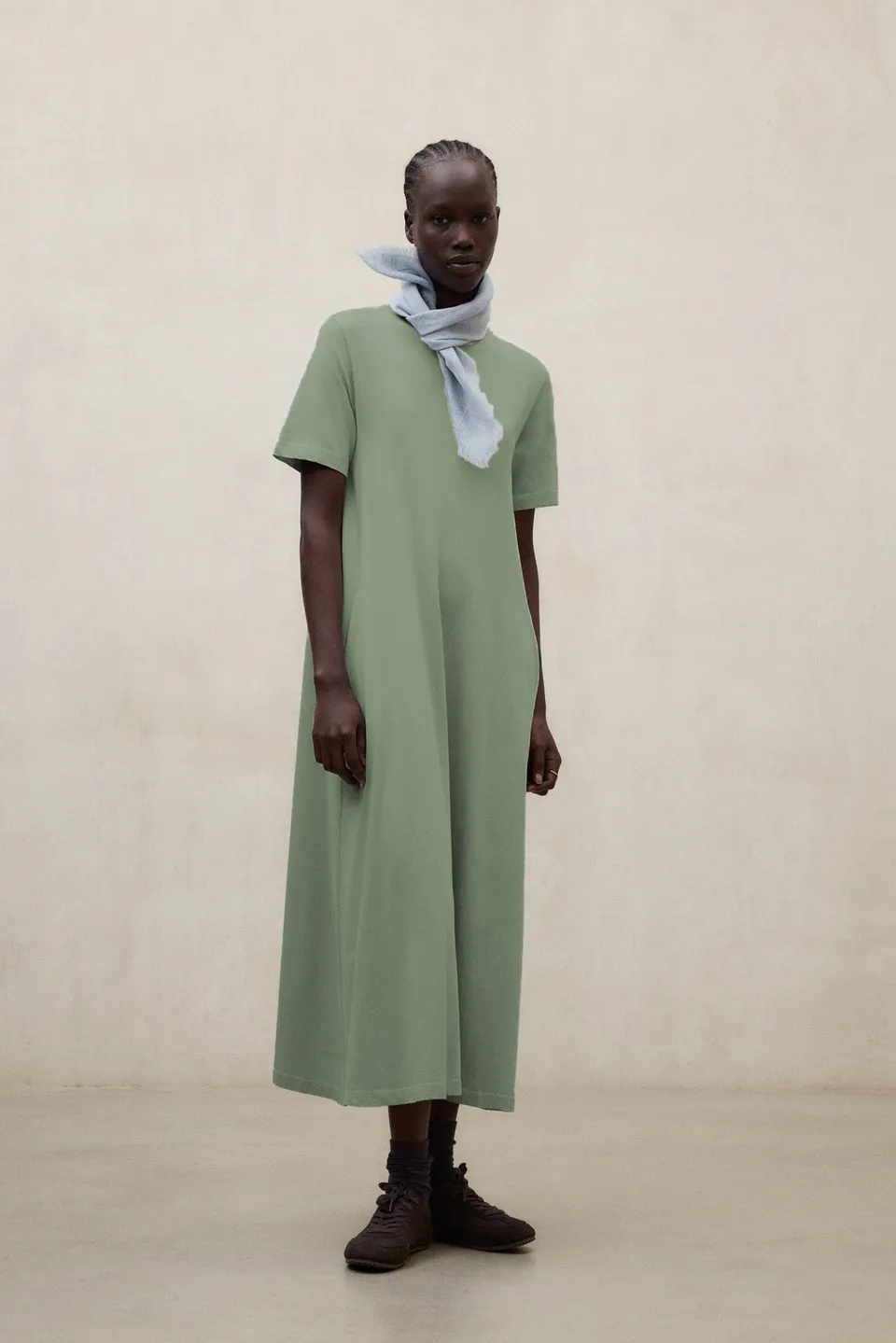 vestido-ecoalf-elettra-verde-de-mujer image 1
