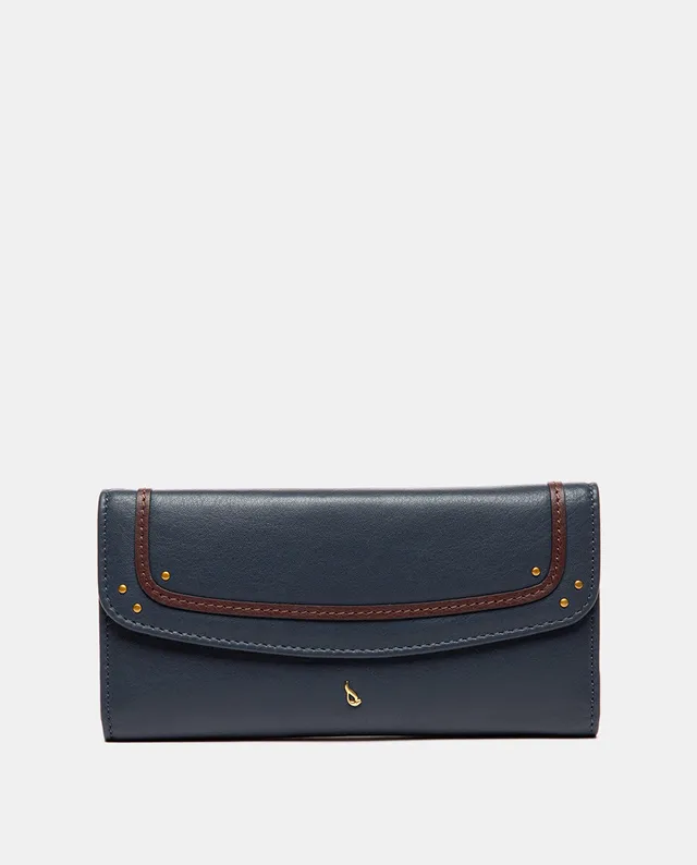 abbacino-cartera-grande-azul-de-piel-premium-con-monedero image 1