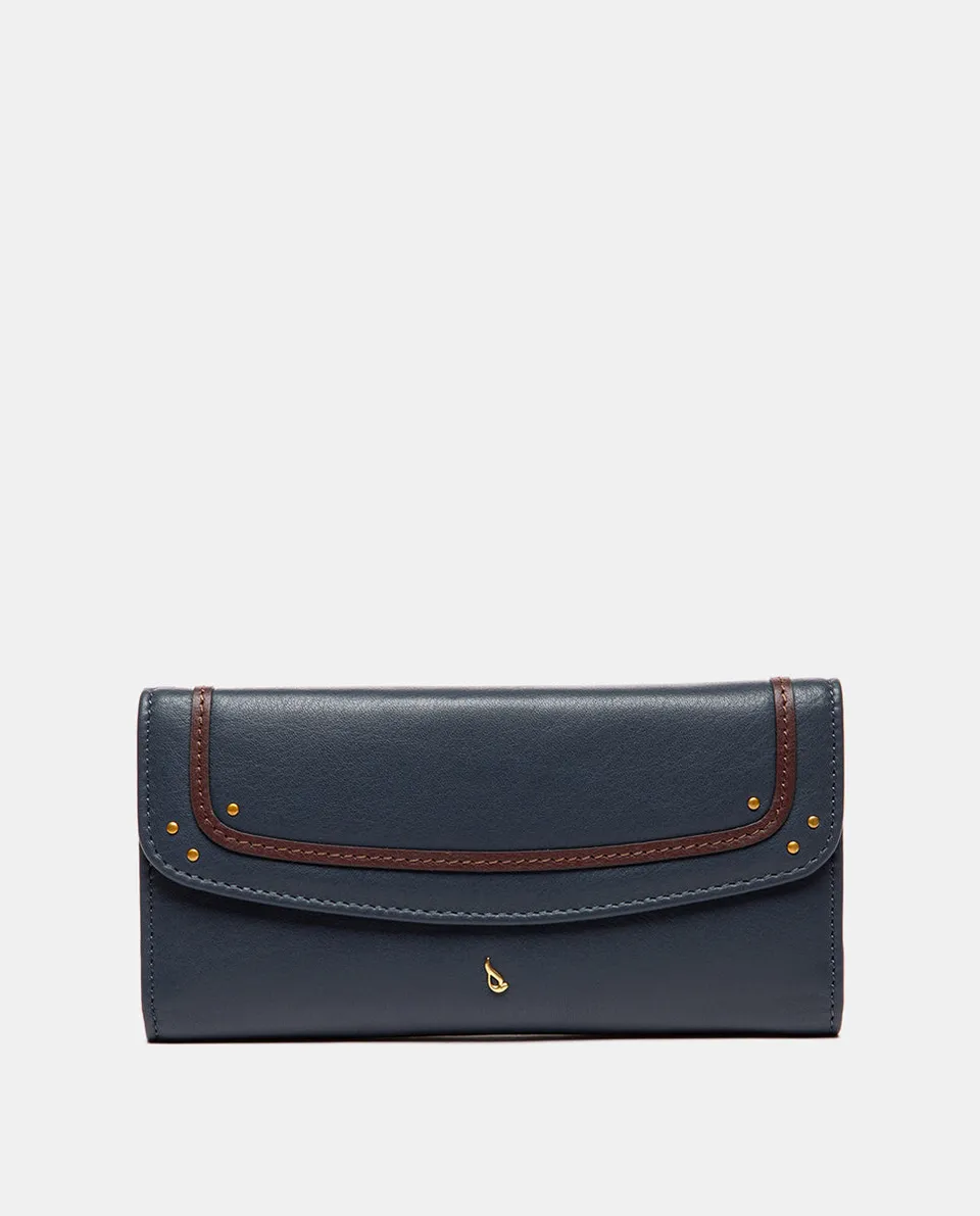 abbacino-cartera-grande-azul-de-piel-premium-con-monedero image 1