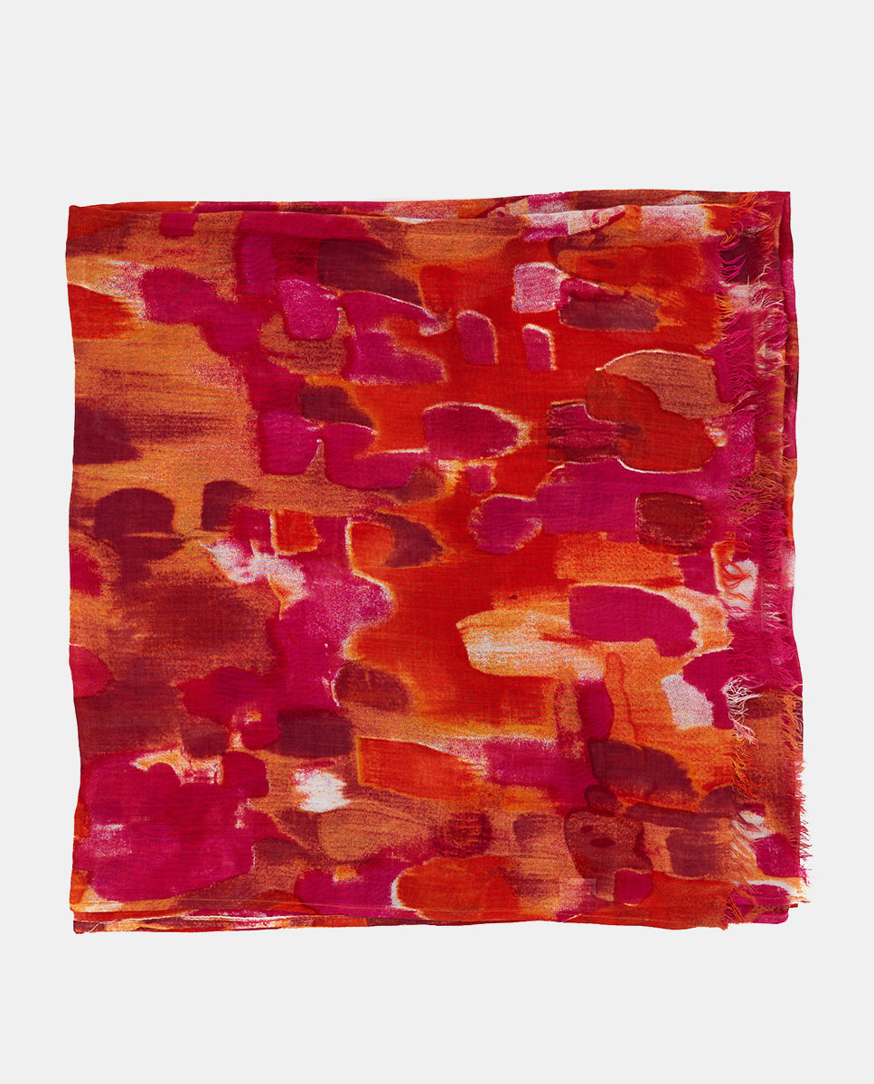 abbacino-pa-uelo-de-viscosa-estampado-abstracto-fucsia image 2