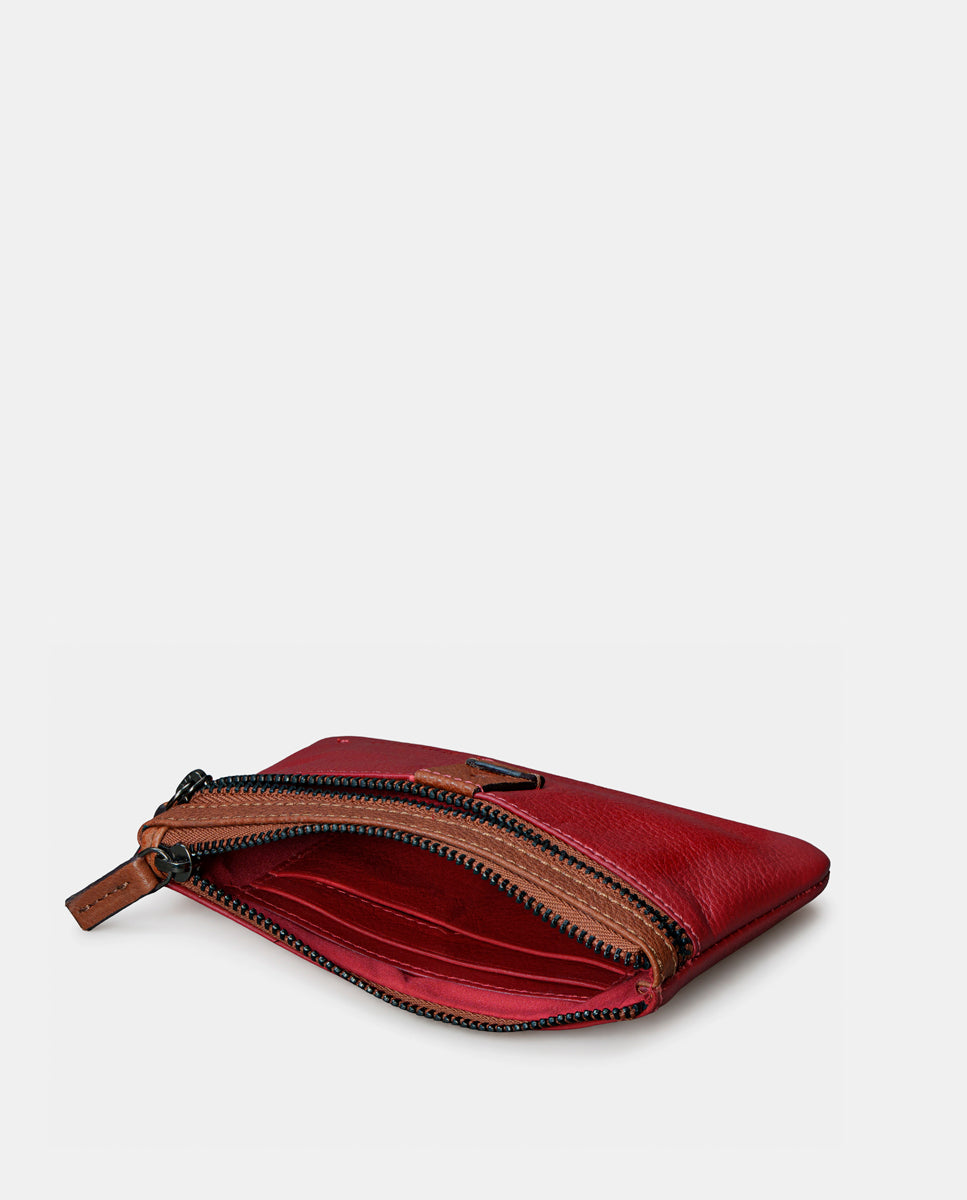monedero-abbacino-mujer-piel-rojo-cremallera image 2