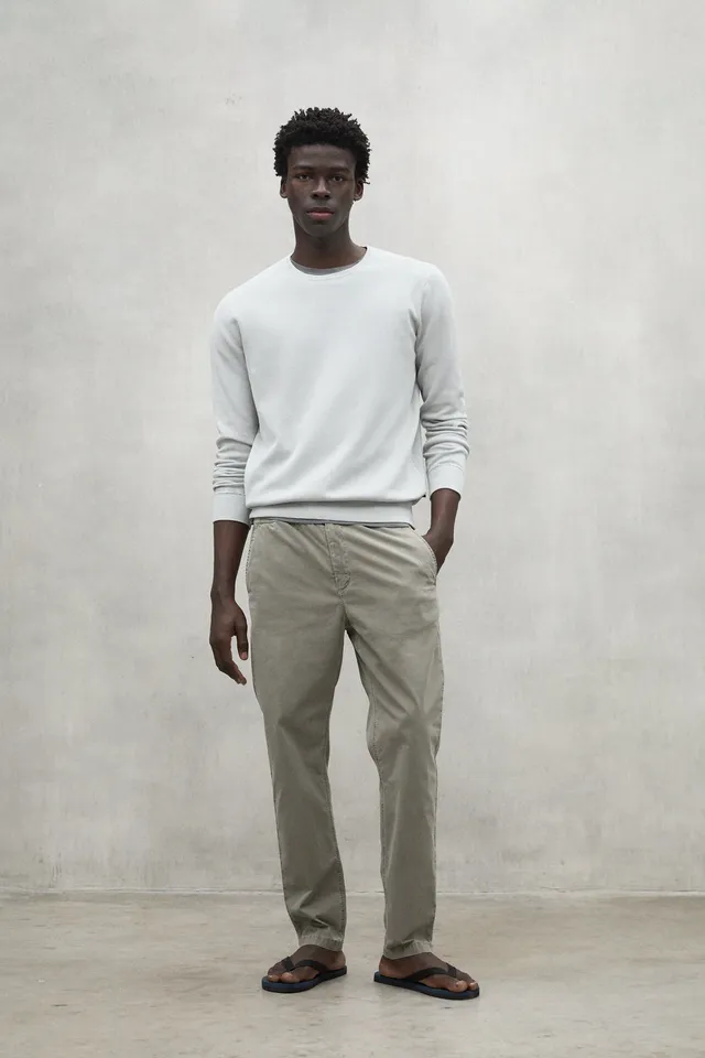 ecoalf-jersey-manzano-gris-claro-70-algod-n-org-nico-y-30-lino-punto-milano-14gg image 1
