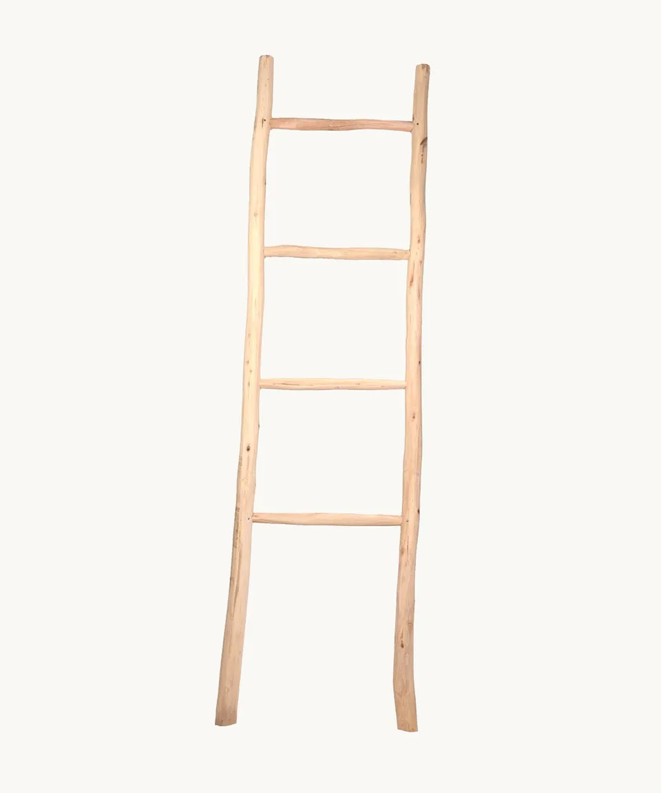 kbas-escalera-de-madera-150-cm-decorativa-toallero-y-estante-auxiliar-solo-pen-n image 1