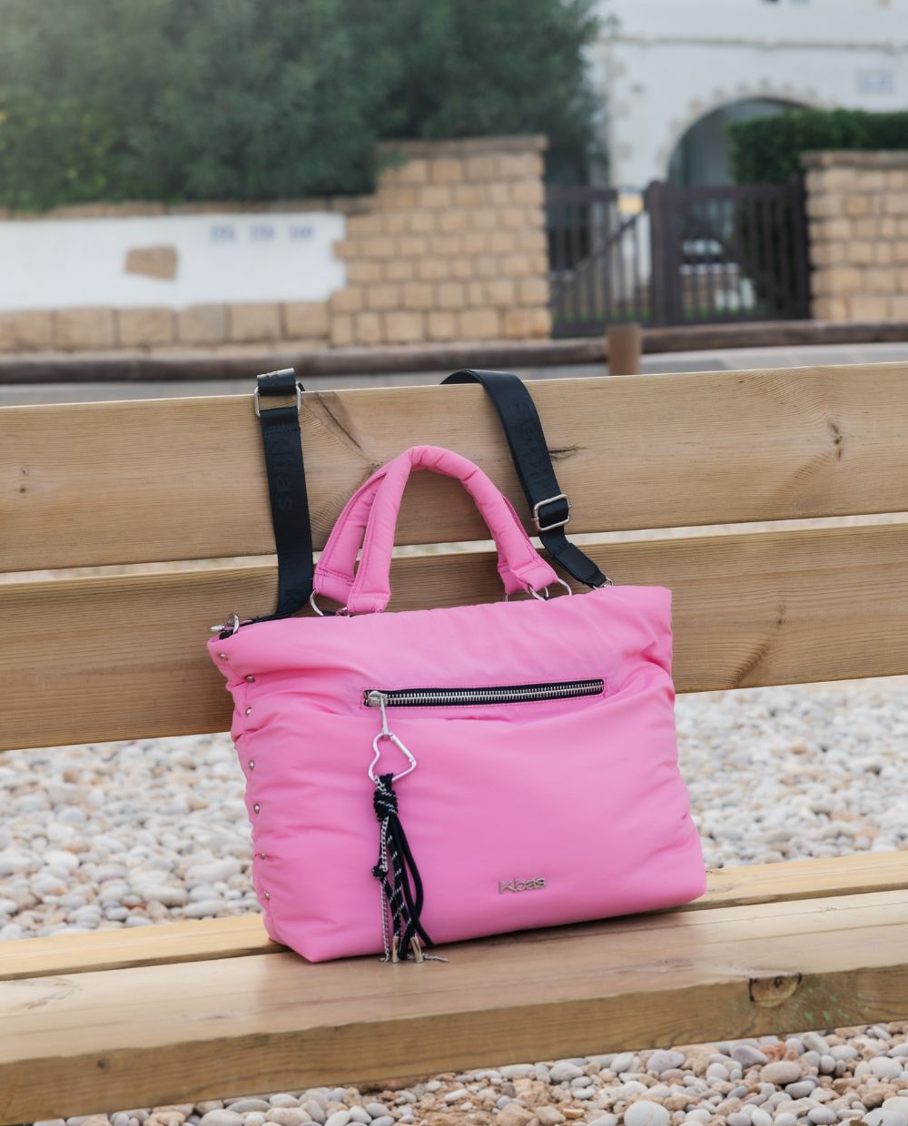 kbas-tote-nylon-cremallera-color-rosa image 1