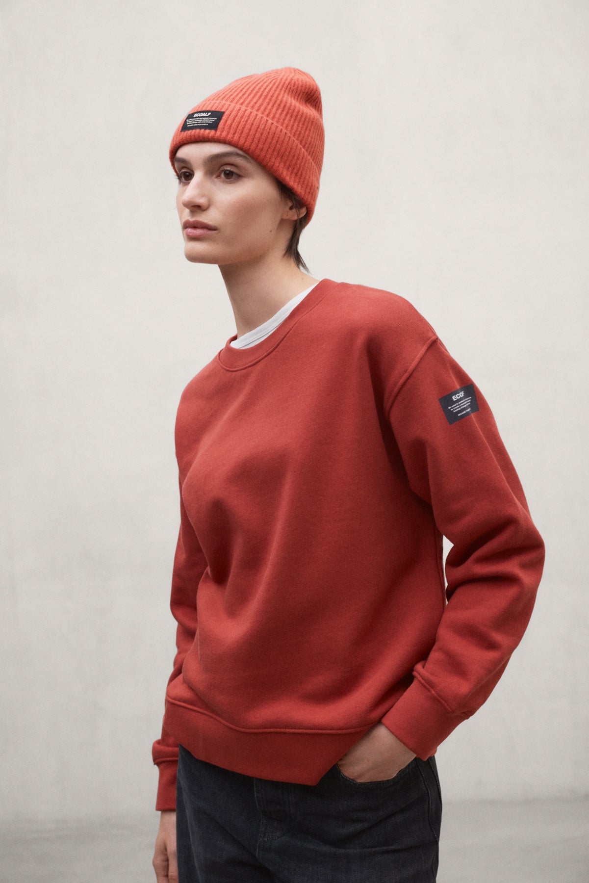 ecoalf-sudadera-godoy-naranja-de-algod-n-reciclado-para-mujer image 3