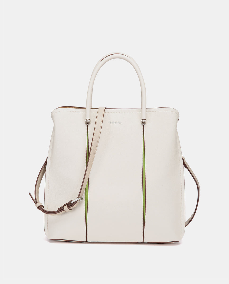 abbacino-bolso-mano-shopper-reciclado-beige-oficina image 4