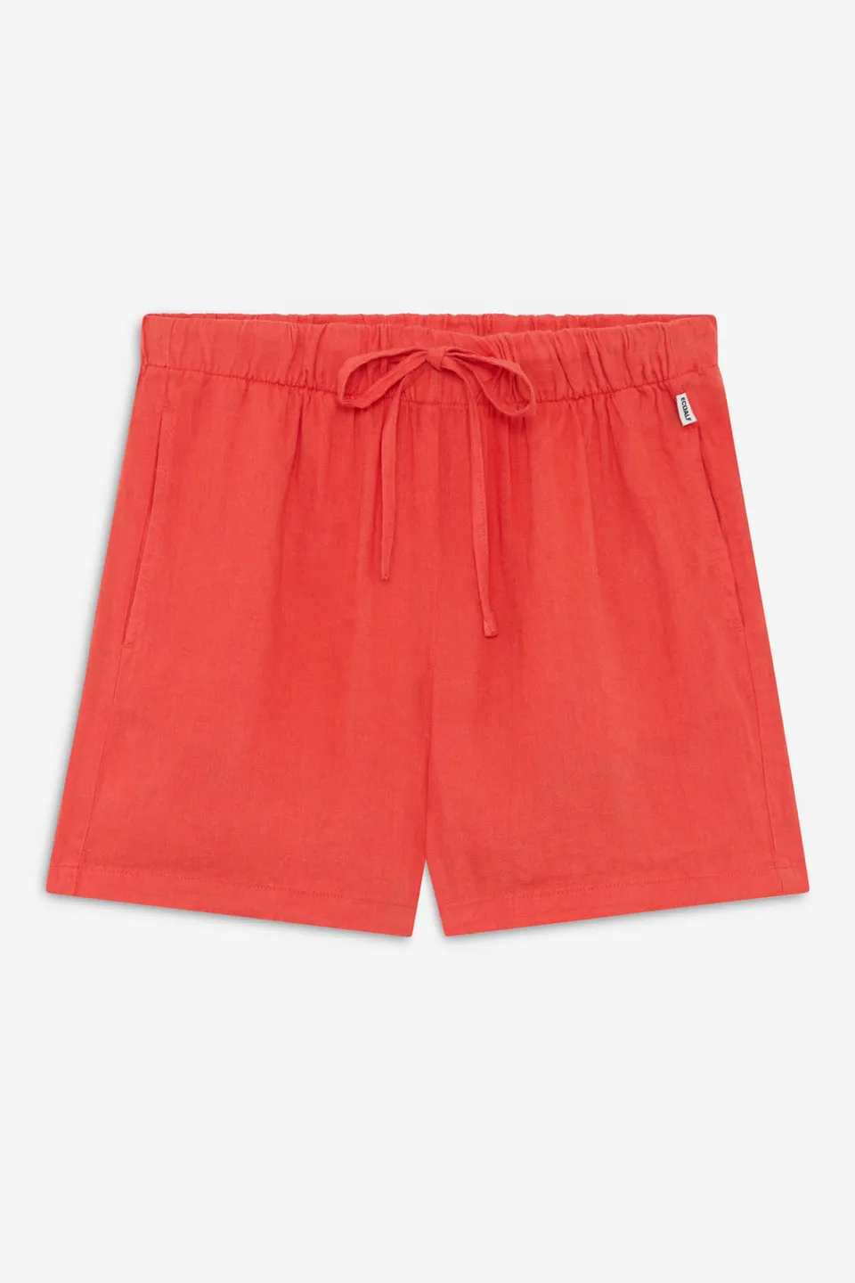 short-ecoalf-eras-naranja-de-lino-para-mujer image 1