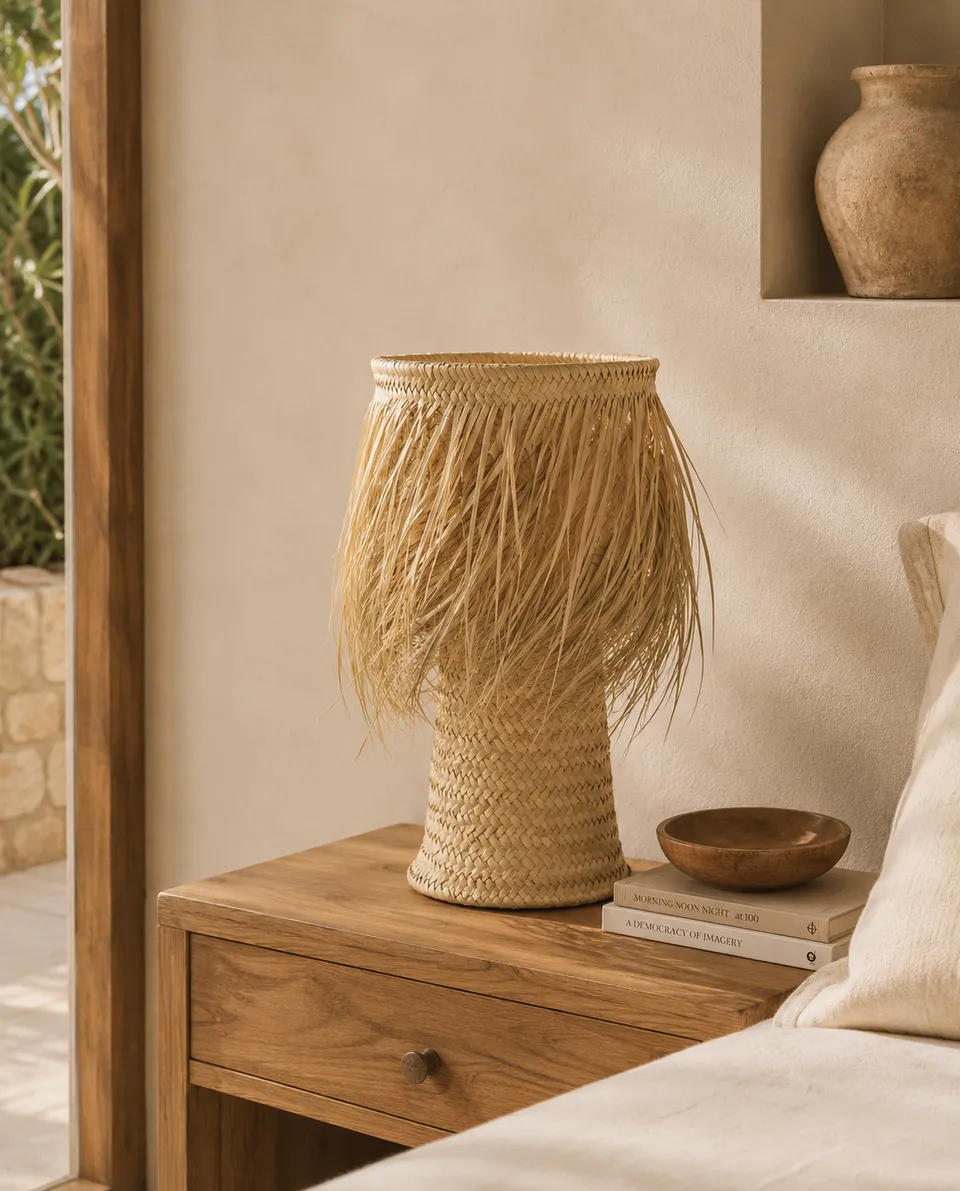 kbas-l-mpara-de-mesa-palma-natural-con-flecos-30x50 image 1