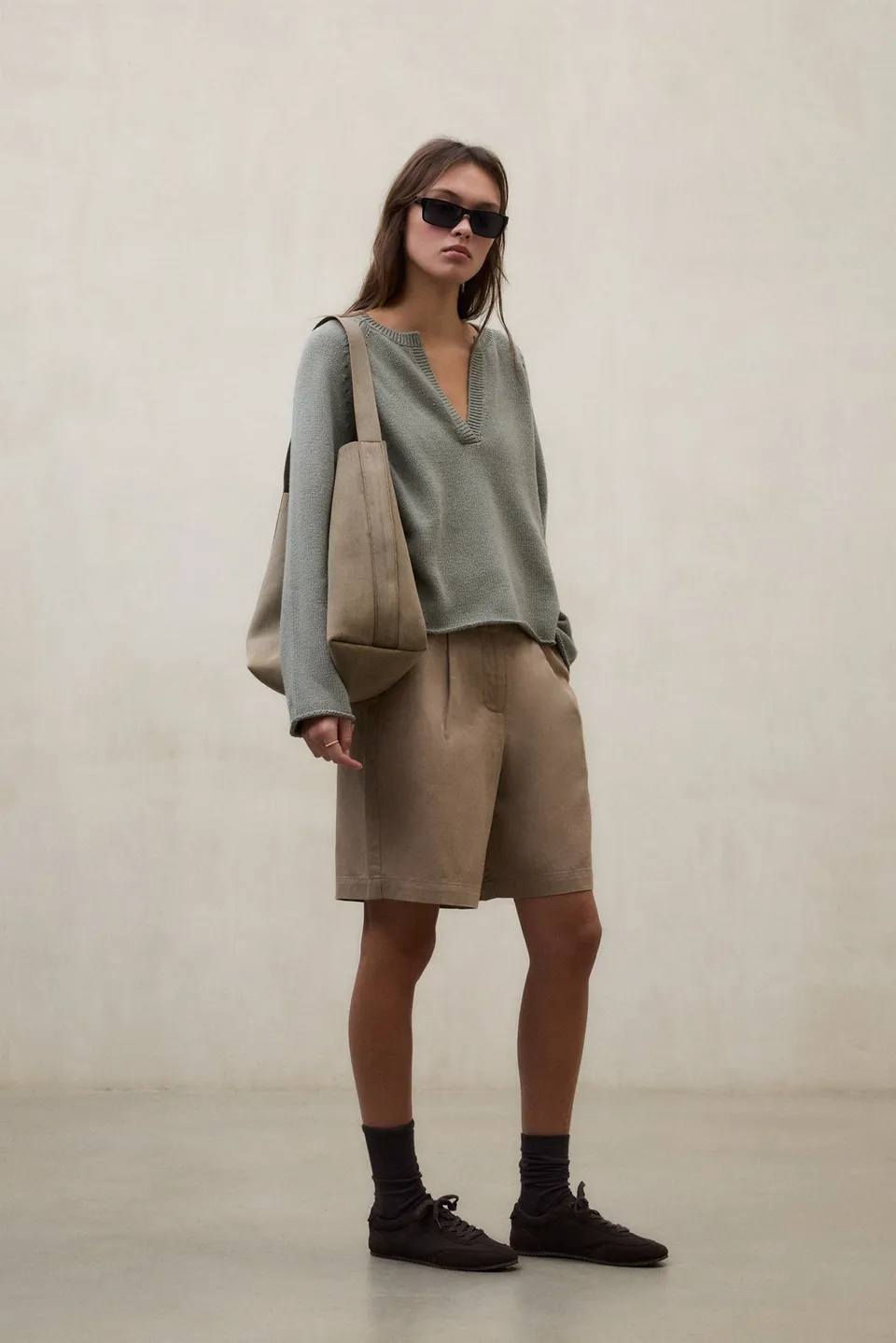 ecoalf-jersey-nour-verde-de-punto-oversize-para-mujer image 1