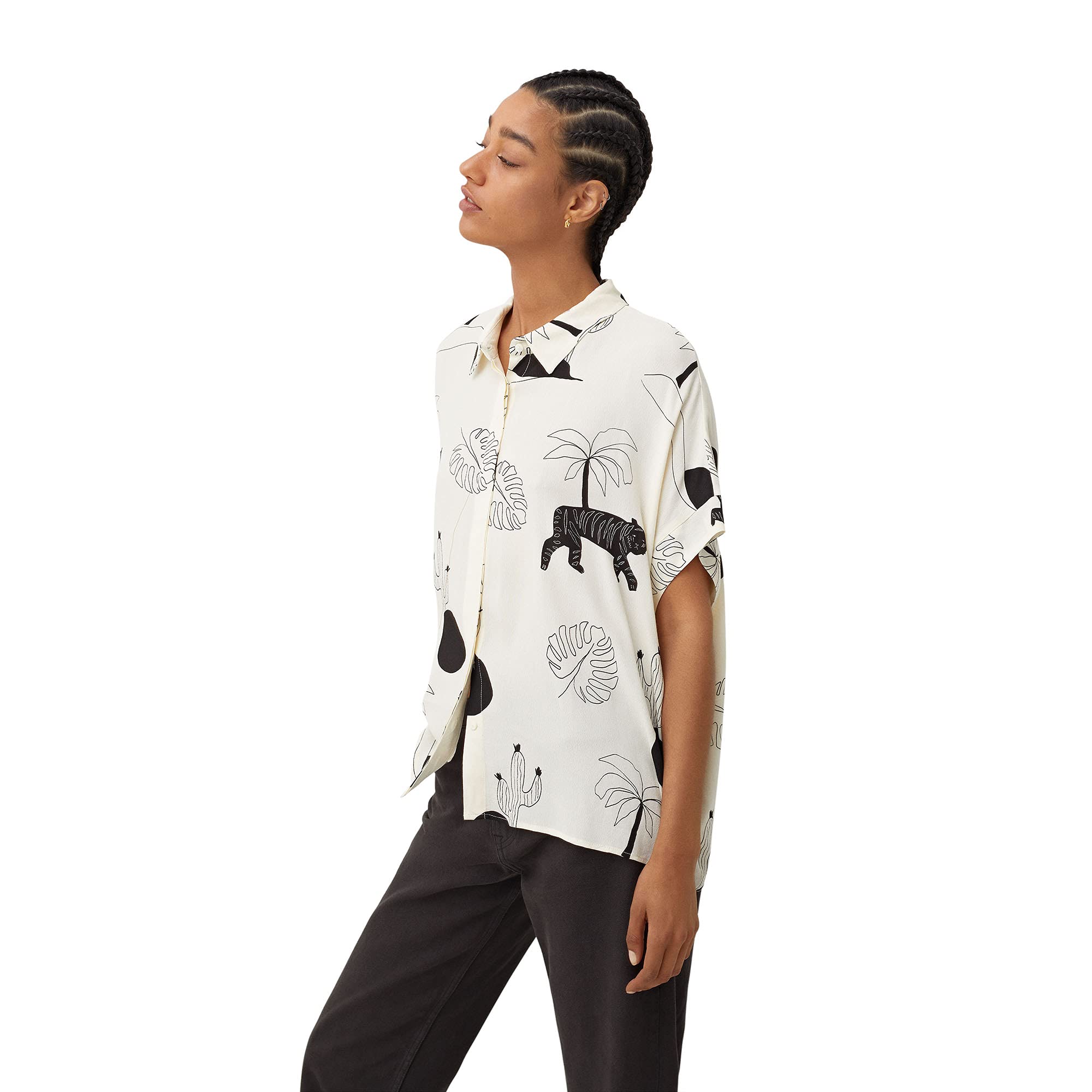 parfois-camisa-oversize-estampada-mujer-talla-nica-crudo image 5