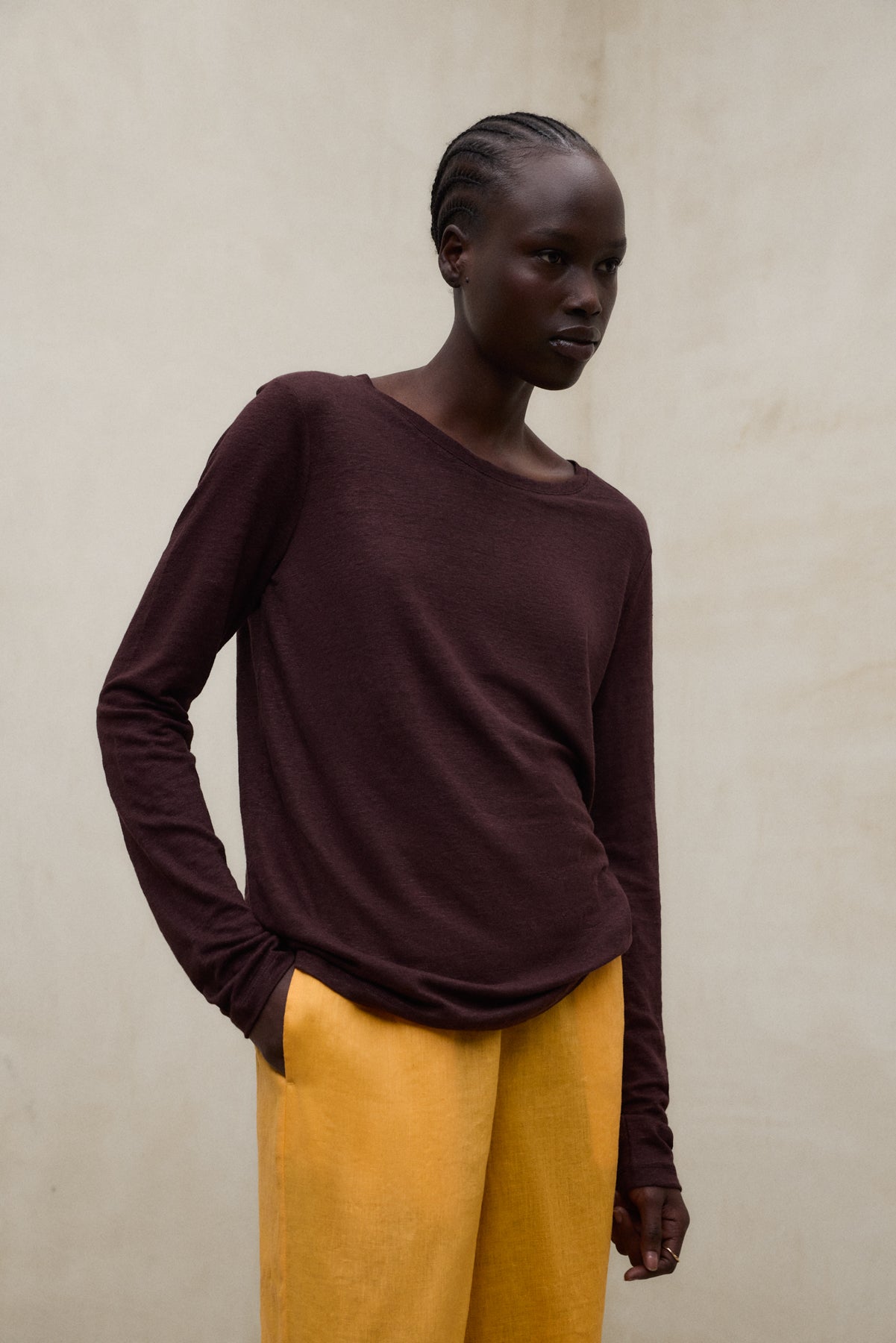 ecoalf-camiseta-cale-marr-n-de-mujer image 1