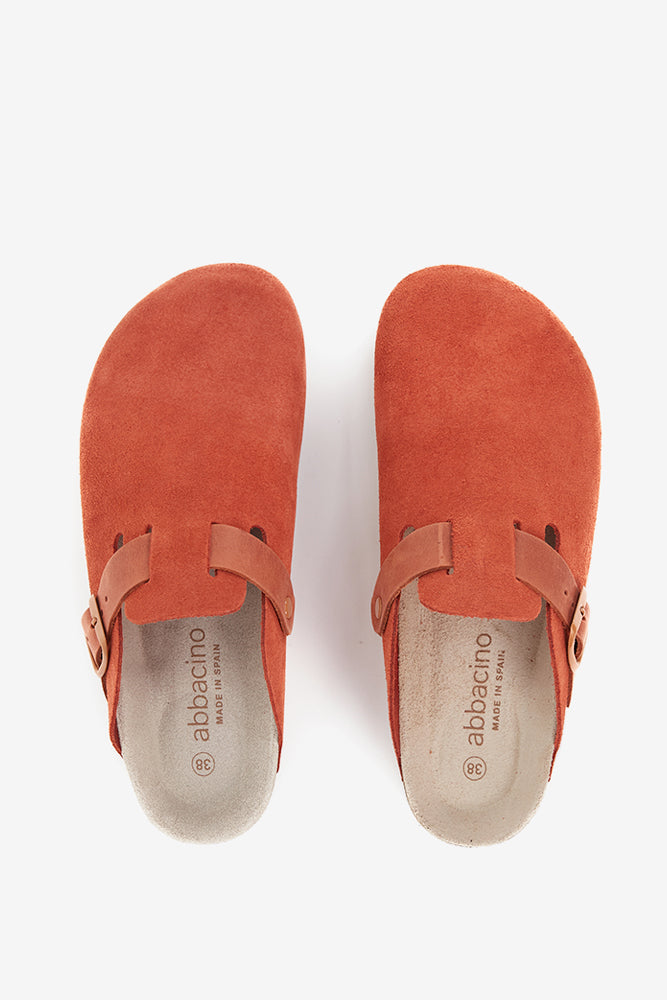 abbacino-zueco-en-serraje-naranja-mujer image 6