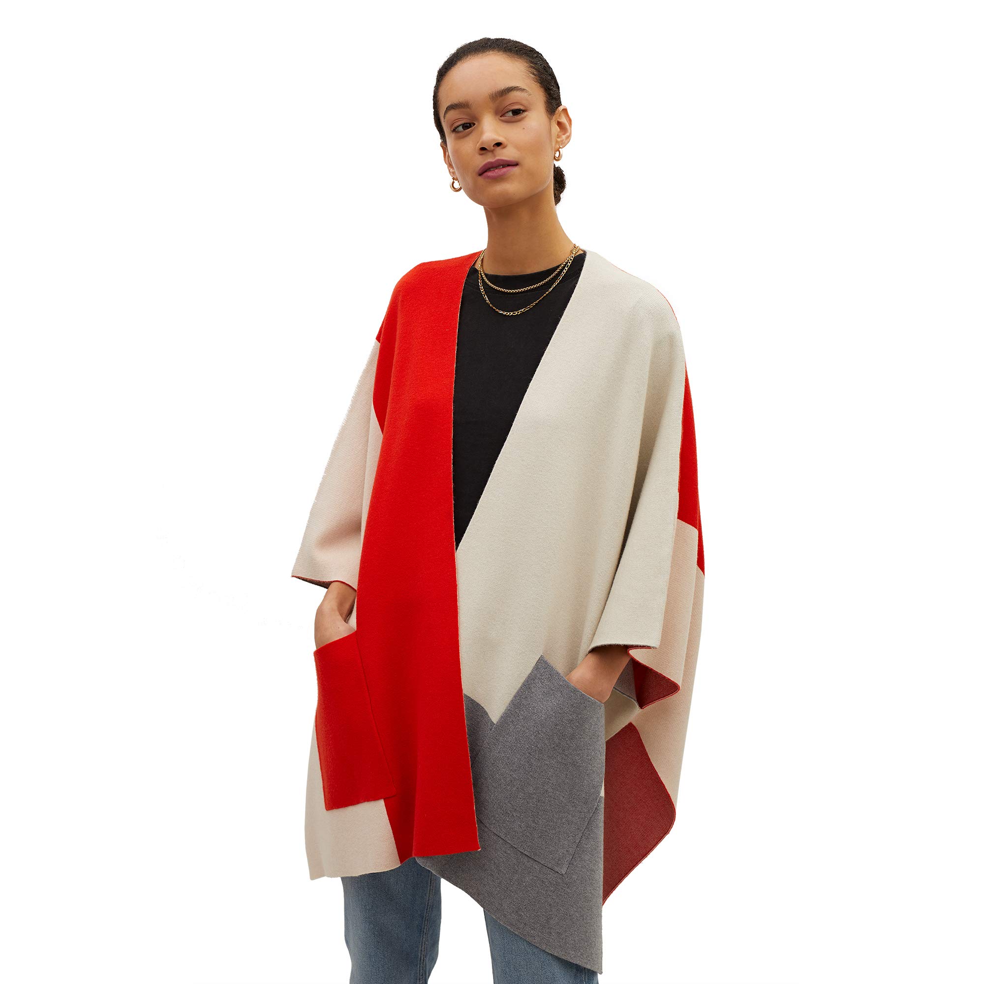 parfois-poncho-de-punto-estampado-mujer image 4