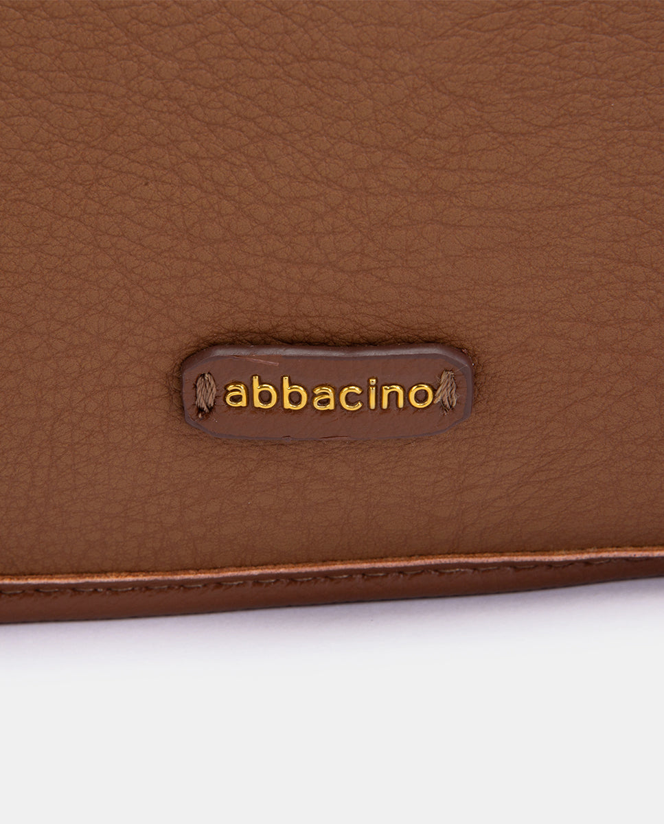 abbacino-bolso-de-hombro-reciclado-cognac-texturizado image 7