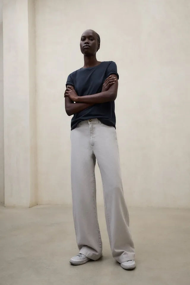 pantalones-valls-gris-ecoalf-para-mujer image 1